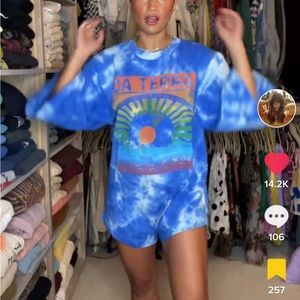 IN SEARCH OF Tie dye Radish Romper Farm